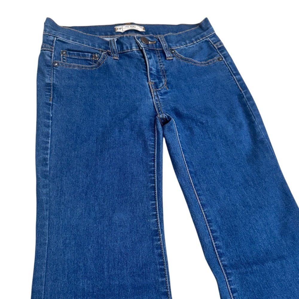 Free People Flare Stretch Jeans Retro‎ Country Cowgirl Rodeo Size 24 - Picture 3 of 10